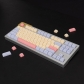 Marshmallow 104+24 XDA profile Keycap PBT Dye-subbed Cherry MX Keycaps Set Mechanical Gaming Keyboard